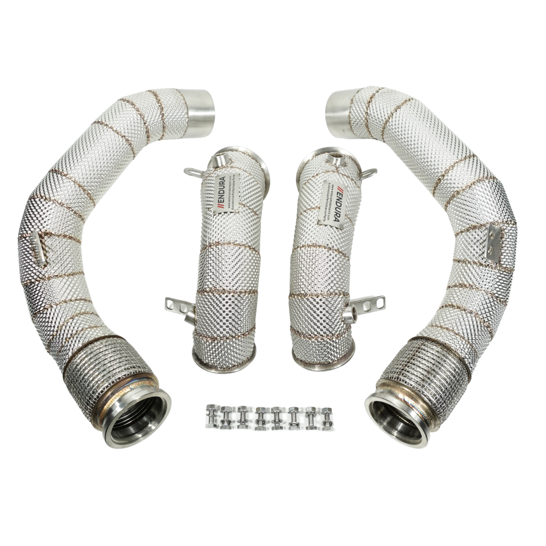 Endura Downpipe met hitteschild BMW M5 F90 / M8 F9x - Decat / Sport cat