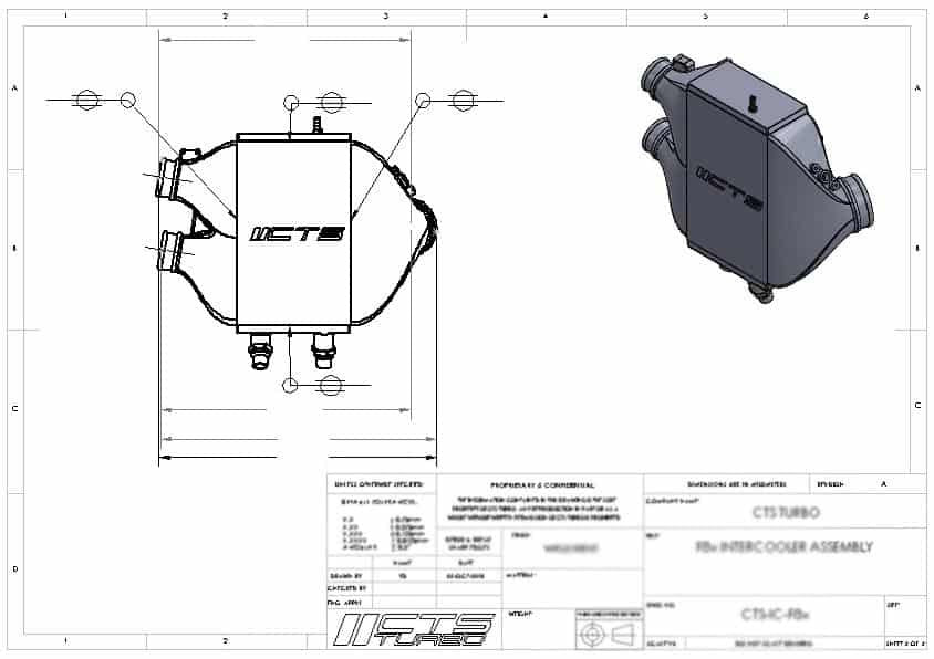 Enfriador de turbo CTS para BMW M2C, M3, M4, F2X, F3X y S55 7