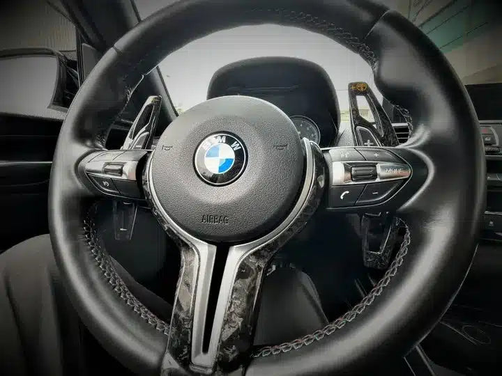 Alavancas de câmbio Armaspeed em fibra de carbono preta para BMW M Power 2