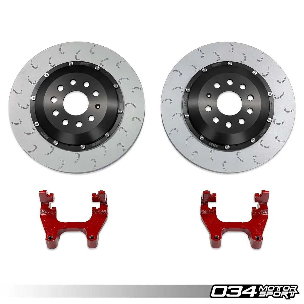 034 Motorsport Disco de freno trasero de 2 piezas MQB VW Audi 10