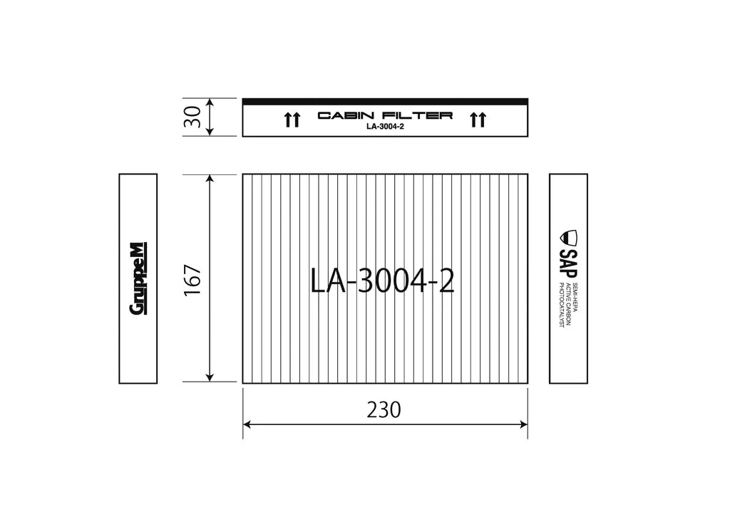 Filtros de habitáculo Gruppe M Hepa BMW M5 F90 M8 F9x 2