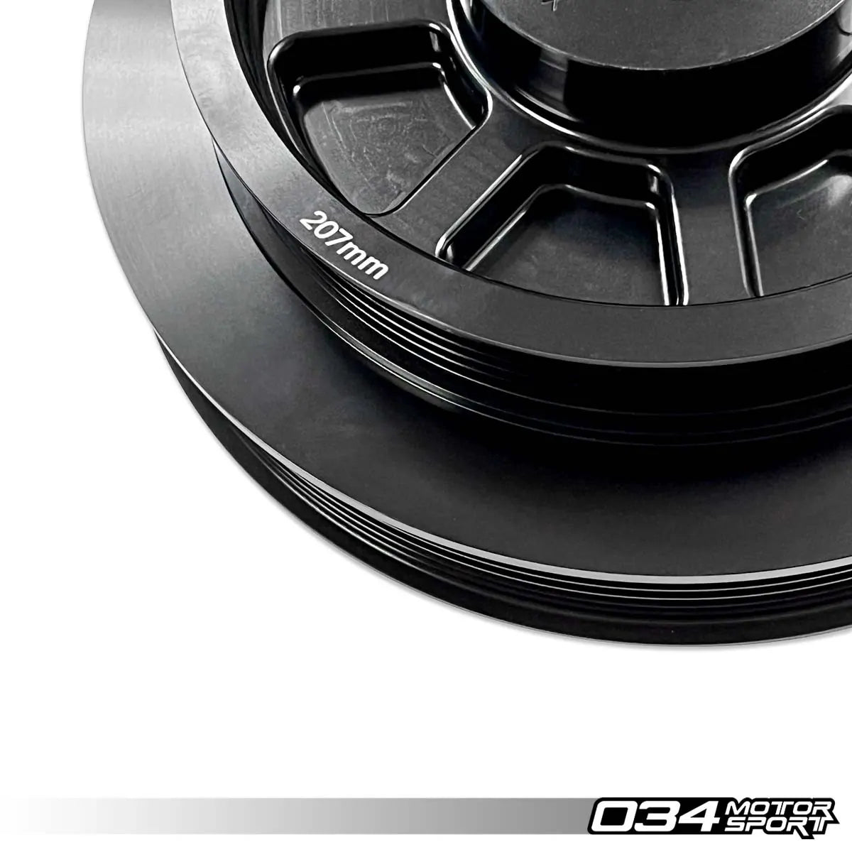 034Motorsport 3.0 TFSI Supercharger 207 mm Actualización de polea de cigüeñal, B8 B8.5 Audi S4 S5 Q5 SQ5 y C7 Audi A6 A7 5