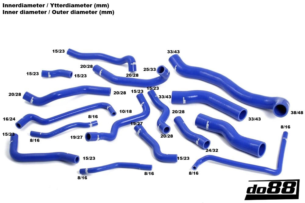 Mangueiras de refrigeração do88 para Audi S3 8P TT 8J 2.0 TFSI 2