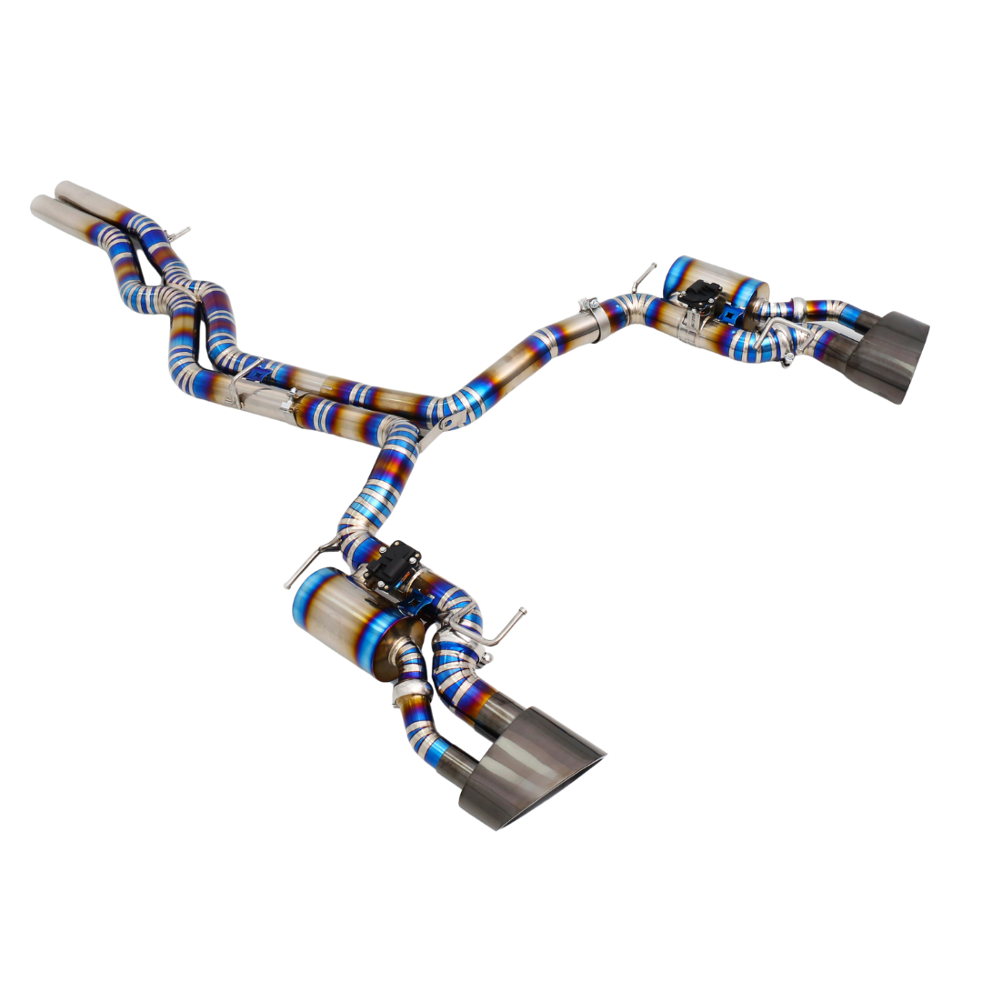 Catback uitlaatsysteem RS6 / RS7 C8 Titanium - Kleppen + afstandsbediening - 4.0 TFSI - Endura