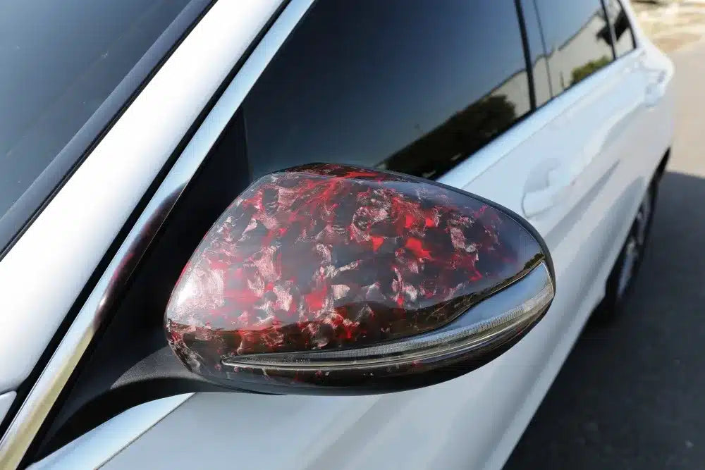 Capa de espelho retrovisor Armaspeed em fibra de carbono brilhante para Mercedes W213