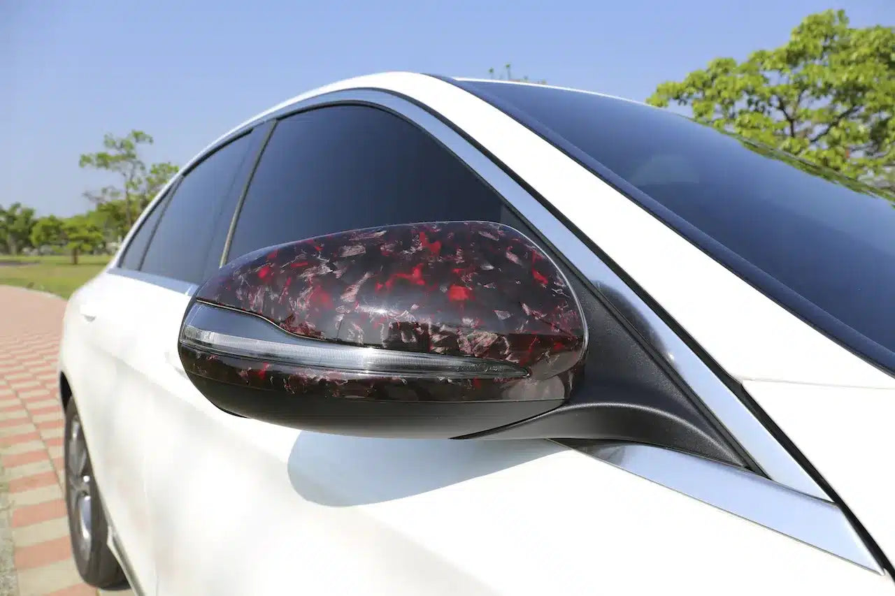 Capa de espelho retrovisor Armaspeed em fibra de carbono brilhante para Mercedes W213 1