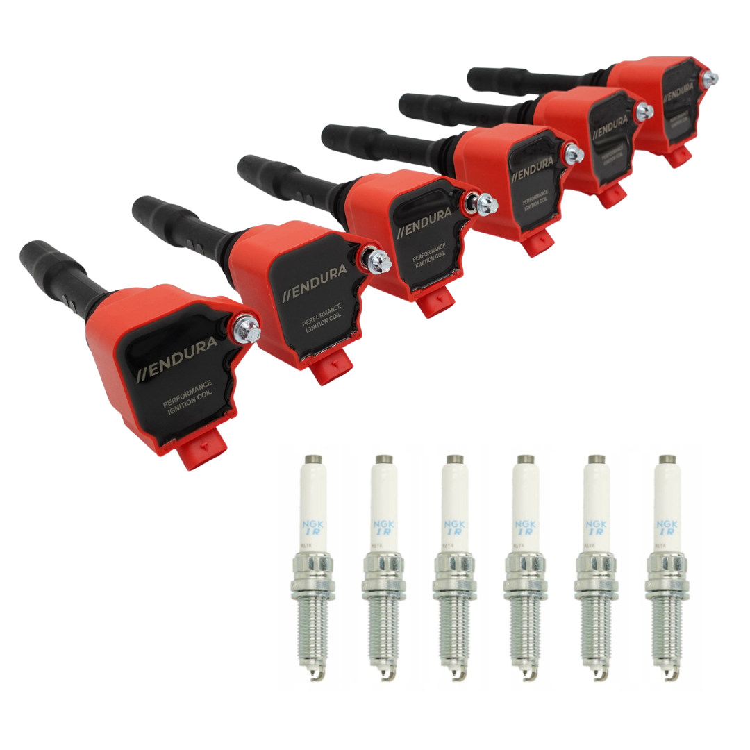 Bobinas de ignição Endura MEGADEAL Performance + velas de ignição NGK Racing para BMW B58 (140i / 240i / 340i / Supra)
