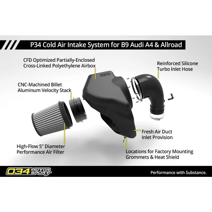 034 Motorsport P34 Koude Air Intake Audi A4 Allroad A5 11