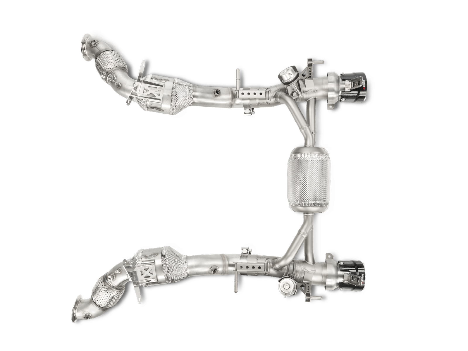 Akrapovic Link Pipe set Cat Ferrari 488 Gtb Spider 3