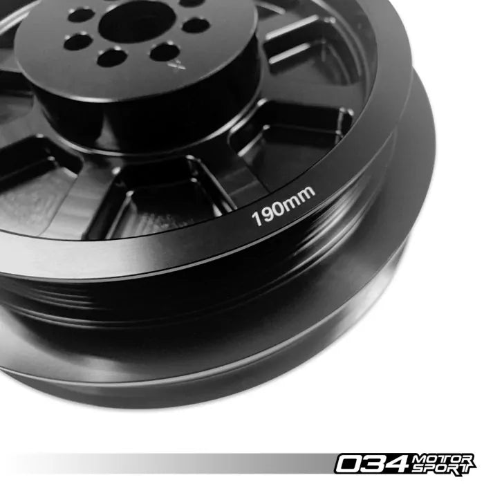 034Motorsport 3.0 TFSI Supercharger 190 mm Actualización de polea de cigüeñal, B8 B8.5 Audi S4 S5 Q5 SQ5 y C7 Audi A6 A7 3