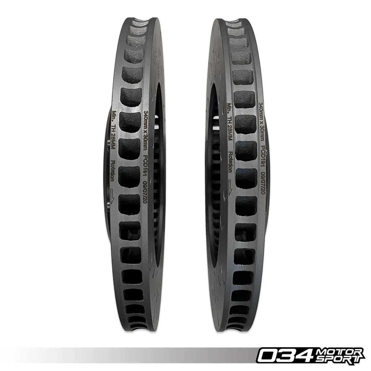 Discos de freno de 2 piezas 034 Motorsport VW Audi MQB 2.0T TFSI 10