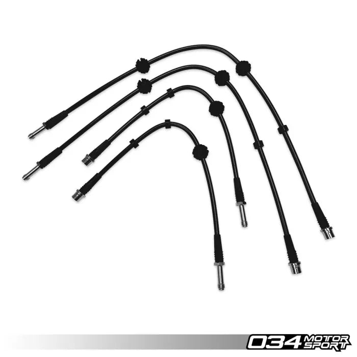 Kit de latiguillos de freno trenzados de acero inoxidable 034 Motorsport Audi C7 01