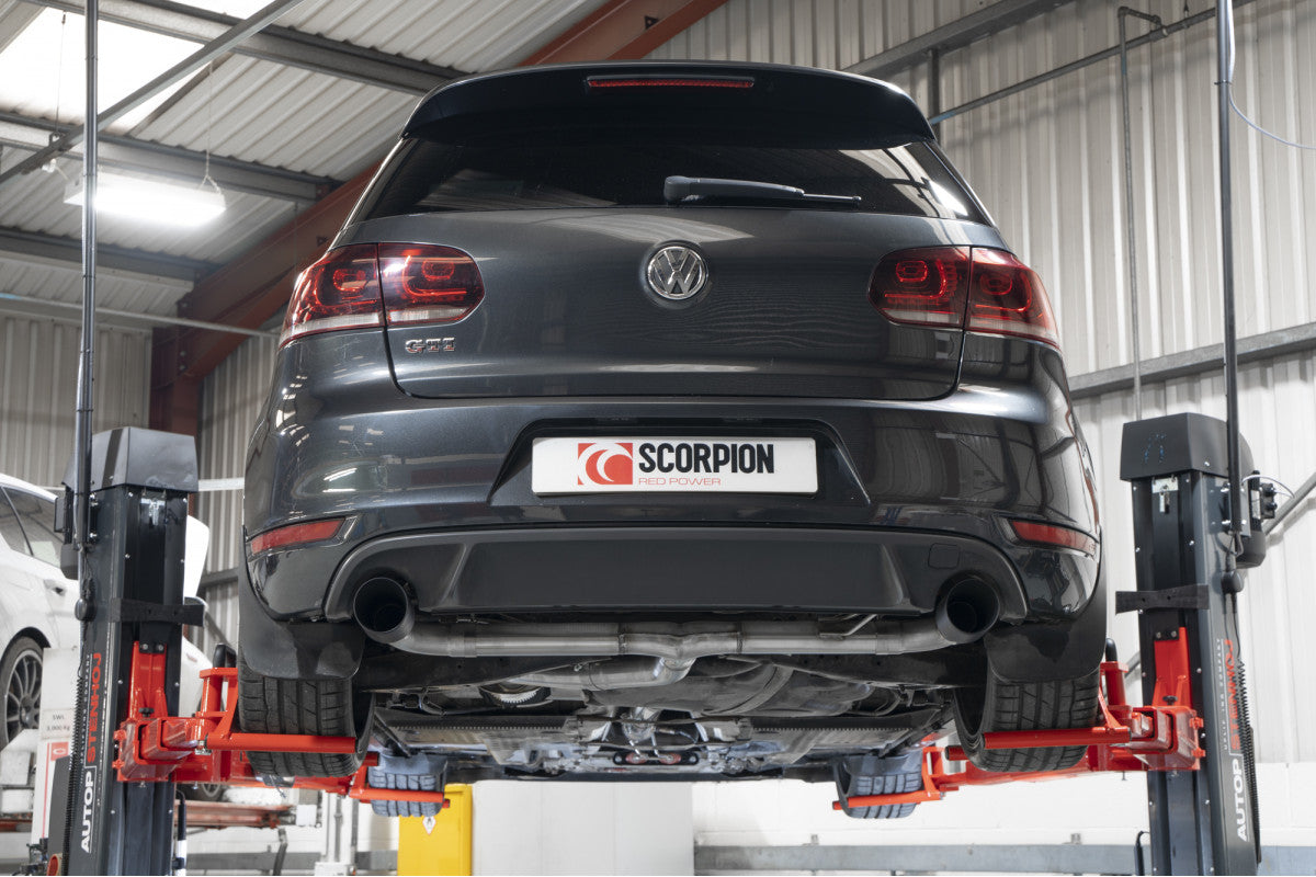 Scorpion Resoneerde Predator Cat Back Zwart MK6 Golf GTI 04