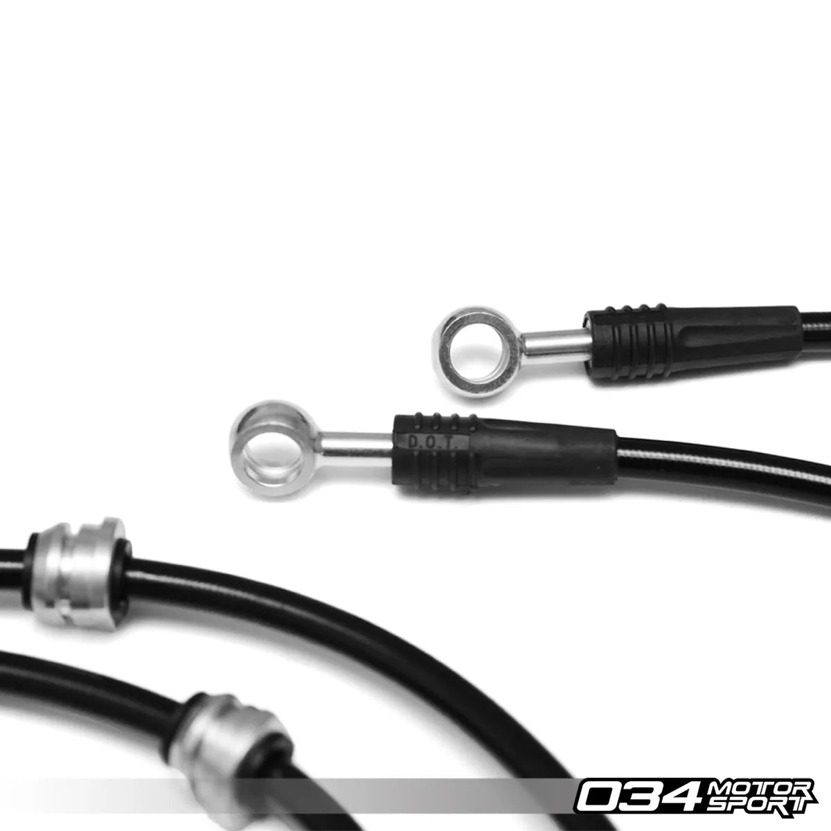 Kit de latiguillos de freno trenzados de acero inoxidable 034 Motorsport Audi A3 02