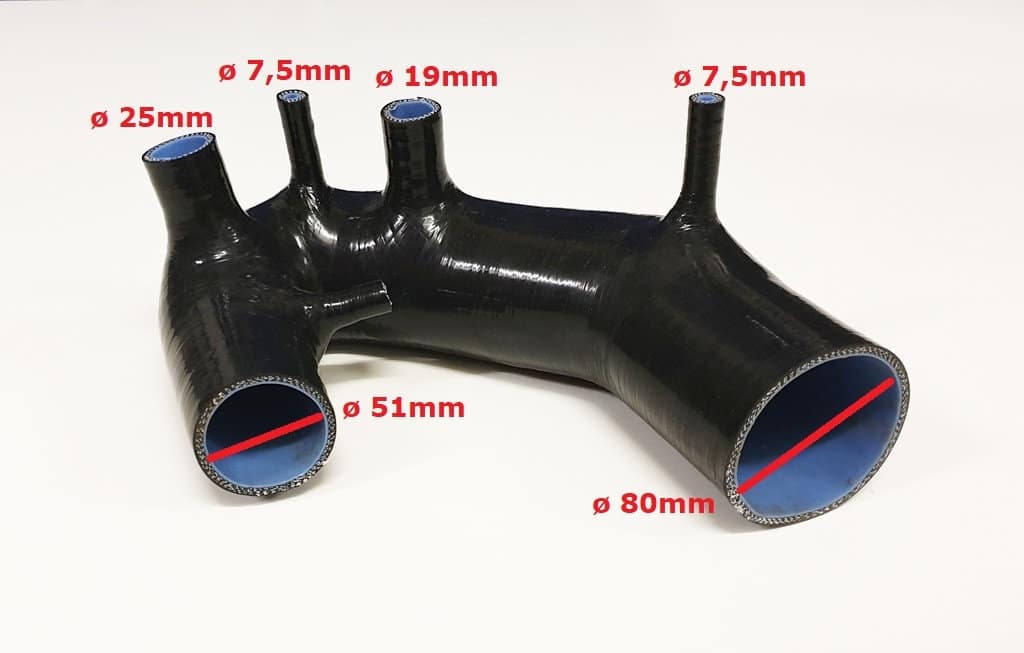 Ponteira de tubo de entrada de turbo de silicone para Audi A4 A6 B5 B6 Passat 1.8T 4