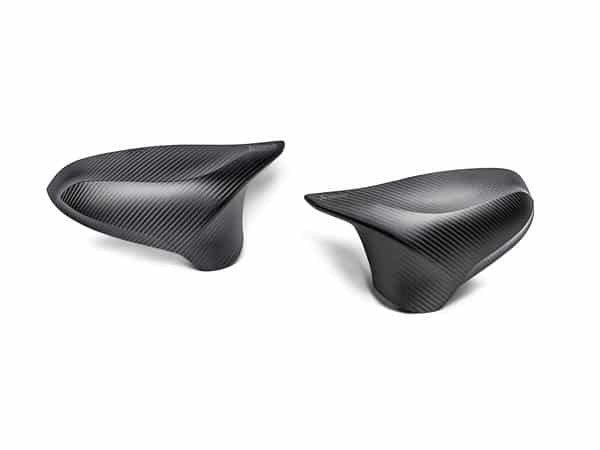 Juego de cubiertas de espejo de carbono Akrapovič mate para BMW M3 F80 M2 F87