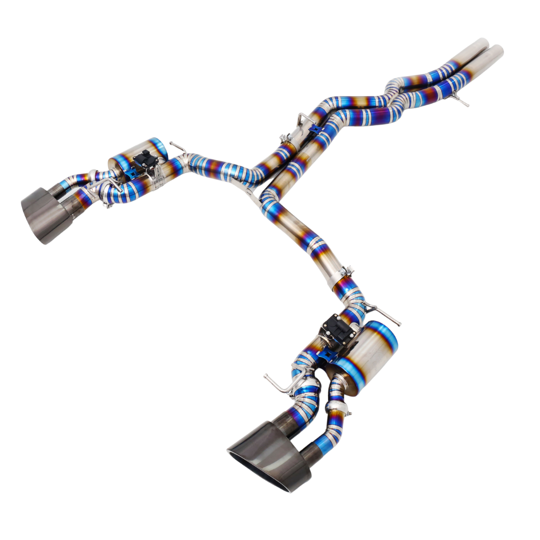 Catback uitlaatsysteem RS6 / RS7 C8 Titanium - Kleppen + afstandsbediening - 4.0 TFSI - Endura