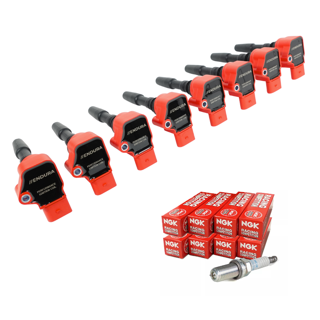 MEGADEAL: Bobinas de Ignição Endura Performance + Velas de Ignição NGK Racing para Audi 4.0 TFSI V8 (RS6, RS7, S6, S7, S8, A8 C7)