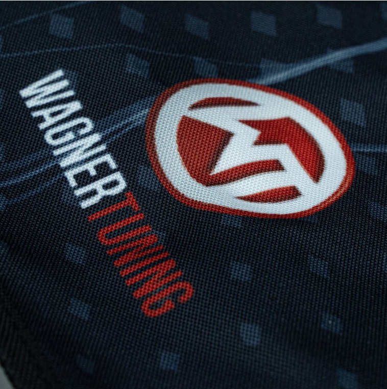 Cadeira de camping WAGNER TUNING para uso externo, preta e vermelha com estampa, tamanho 6.