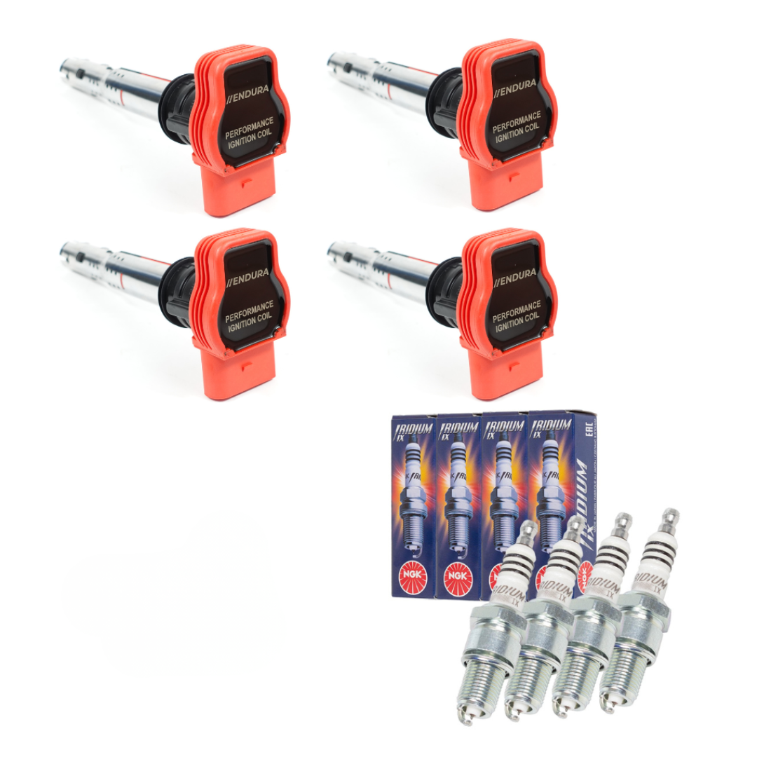 MEGADEAL Endura Performance Bobines + NGK Racing Bougies VAG 1.8T 20VT / 2.0 TFSI EA113 EA888