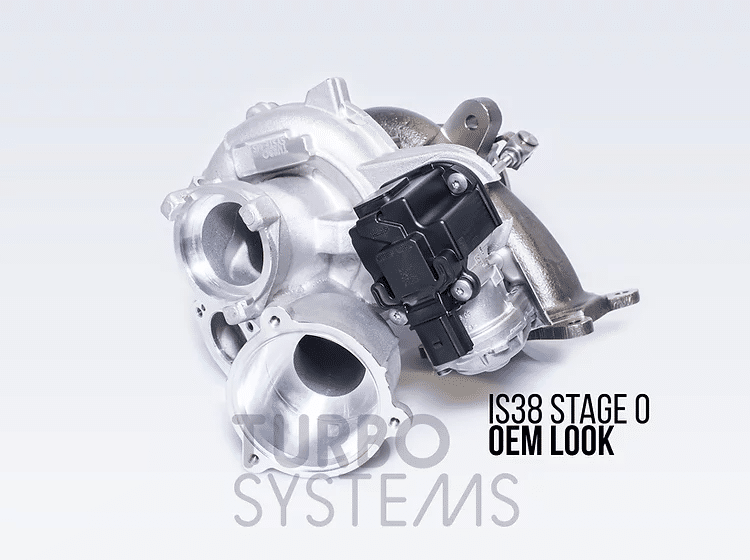 turbo systems turbo stage 0 is38 audi s3 8v golf 7r 2 0t 8