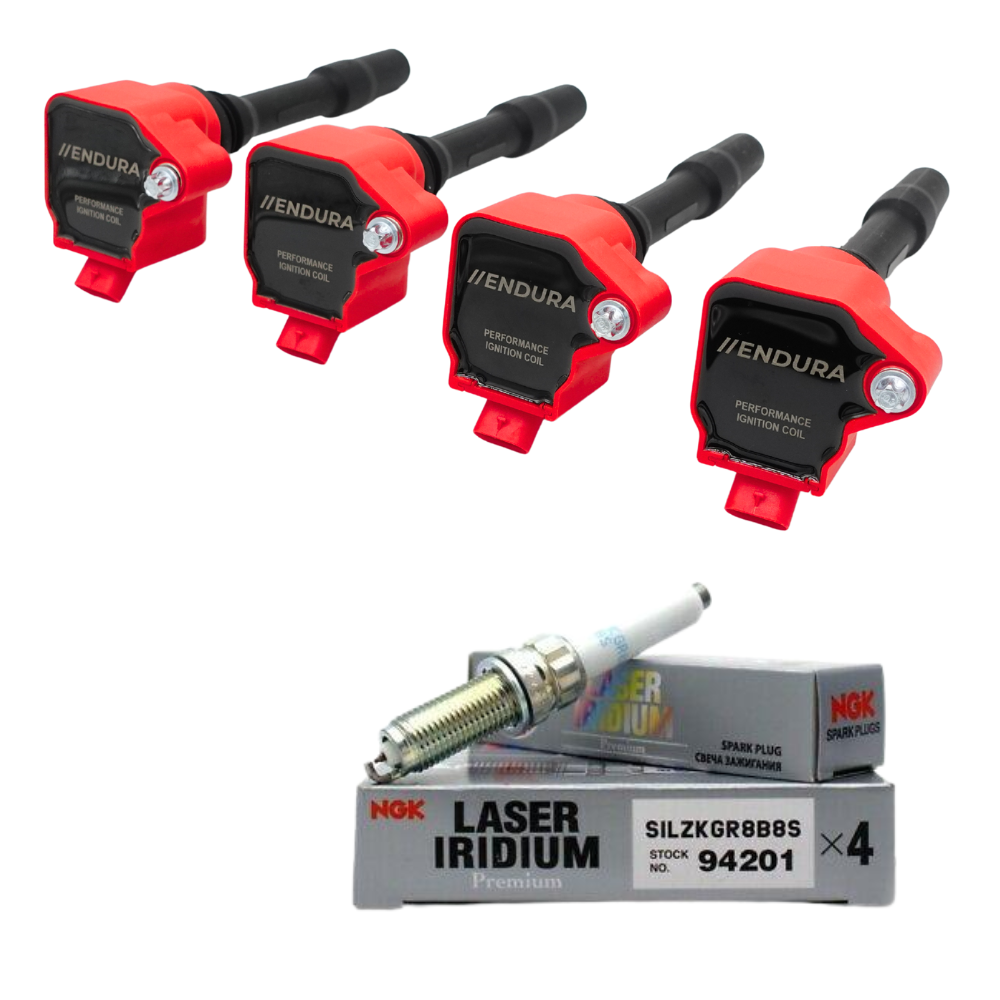 Bobinas de ignição Endura MEGADEAL + velas de ignição NGK Racing para BMW B48 / Mini Cooper S F5x