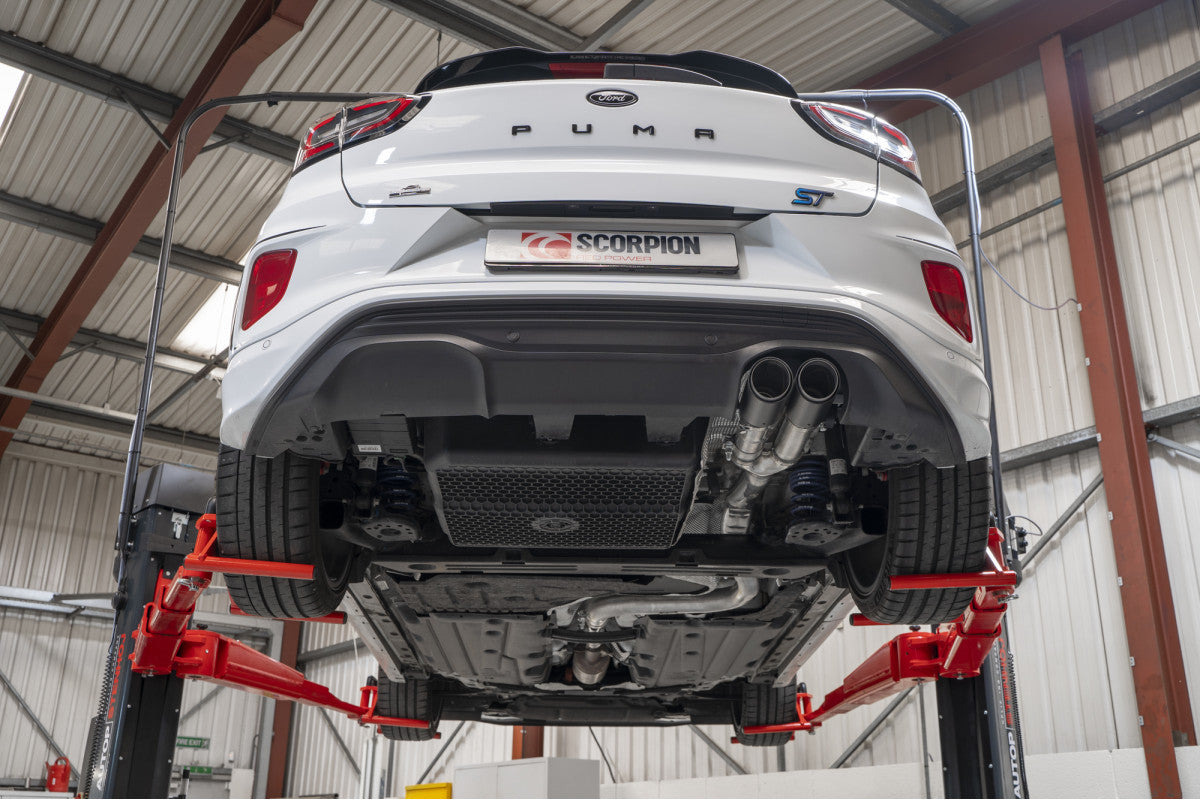 Sistema de protección trasera Scorpion Predator GPF para Ford MK2 Puma ST 4